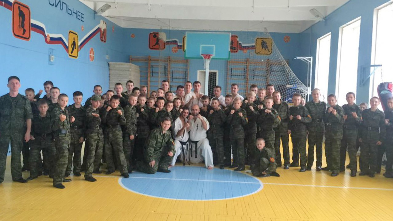 Амурская федерация шинкёкушин карате провела показательную тренировку в Кадетском корпусе