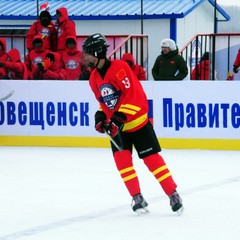 Международный товарищеский матч свёл на р.Амур российских и китайских хоккеистов