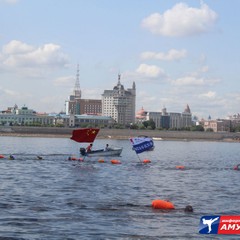 На реке Амур в 14-й раз прошел международный заплыв "Дружба"