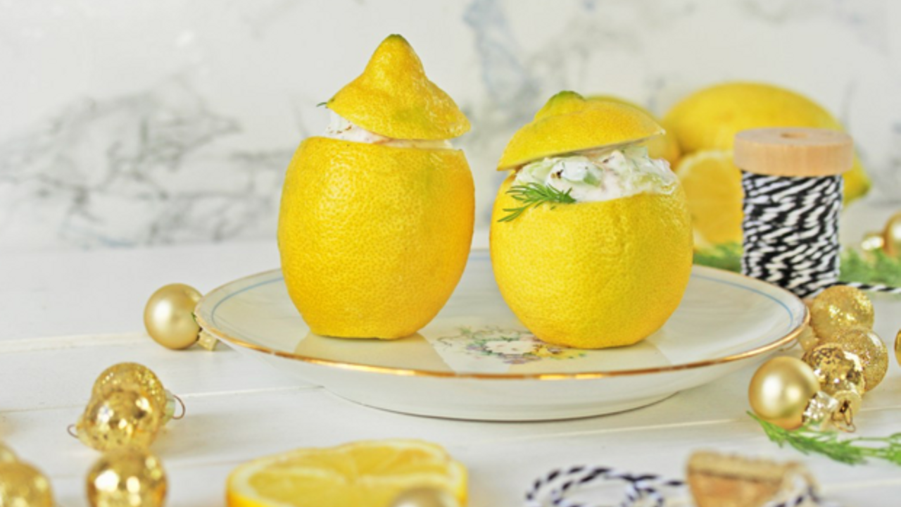Блюда недели: Лимоны, фаршированные семгой