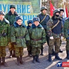 В областном центре Приамурья прошла военно-спортивная эстафета "Амурские парни" 